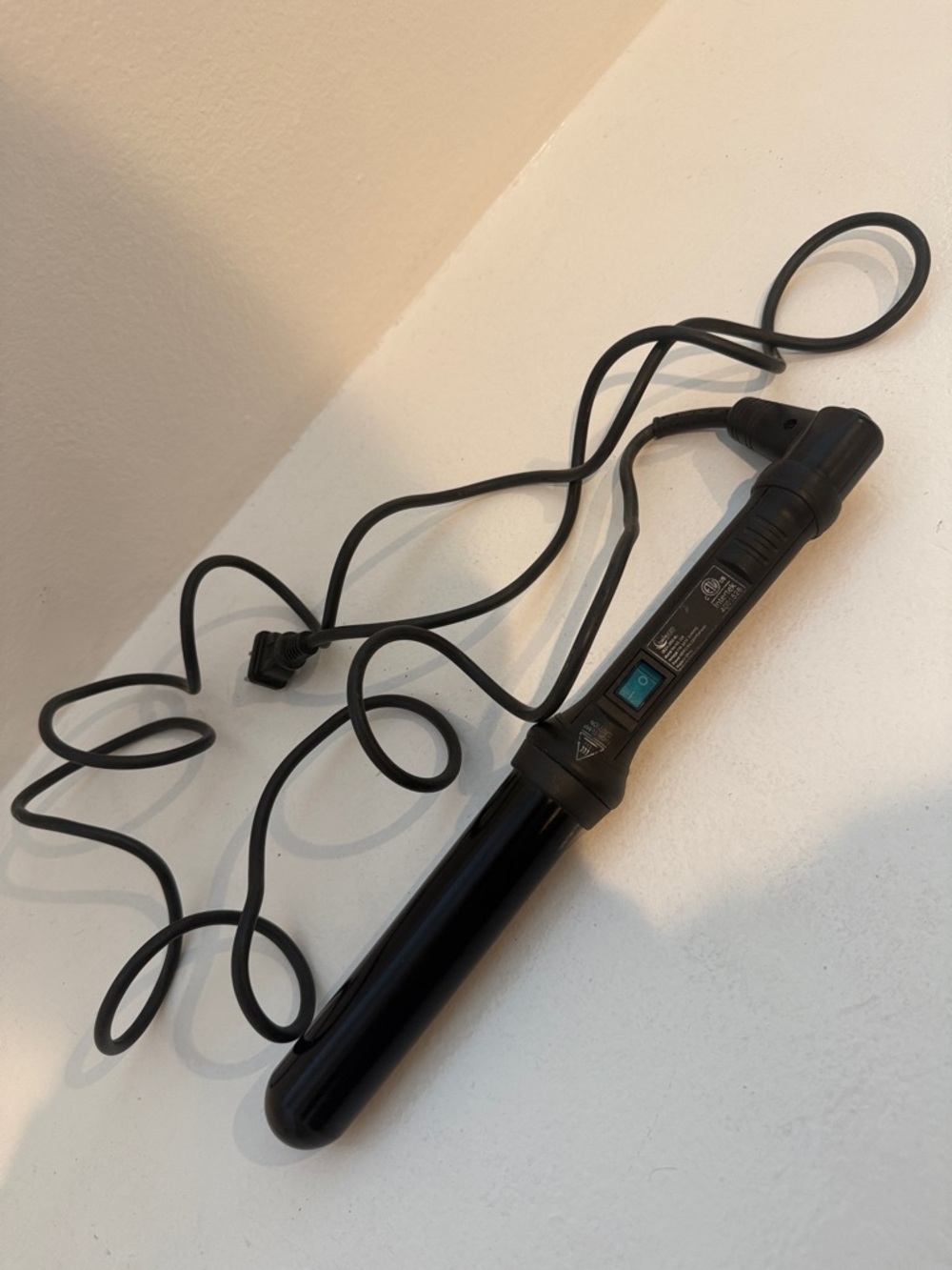 Black Ceramic Styling Wand Hair Curler - Unbranded